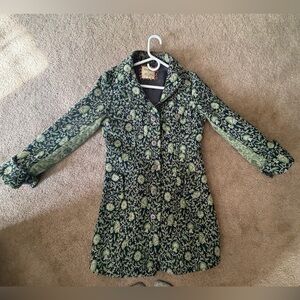 Free People Green and Teal Patterned Jacket